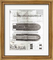 Framed Stowage of the British Slave Ship 'Brookes' Under the Regulated Slave Trade Act of 1788