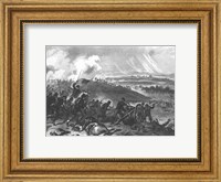Framed Battle of Gettysburg - Final Charge of the Union Forces at Cemetery Hill, 1863