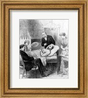 Framed President Garfield Lying Wounded in his Room at the White House, Washingto