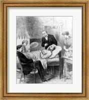 Framed President Garfield Lying Wounded in his Room at the White House, Washingto