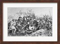 Framed Battle of Saratoga - General Arnold Wounded in the Attack on the Hessian Redoubt