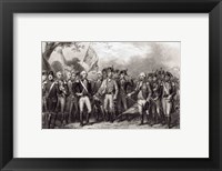 Framed British Surrendering their Arms to General Washington