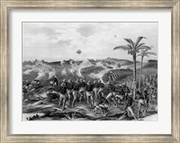 Framed 'How the Day was Won', Charge of the Tenth Cavalry Regiment at San Juan Hill, Santiago, Cuba