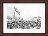 Framed Landing of the Troops at Vera Cruz, Mexico