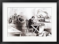 Framed Progress of the Century: The Lightning Steam Press, the Electric Telegraph, the Locomotive and the Steamboat
