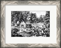 Framed Pioneer's Home on the Western Frontier