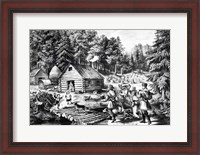 Framed Pioneer's Home on the Western Frontier