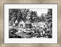 Framed Pioneer's Home on the Western Frontier