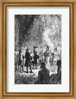 Framed Moravian Missionaries Among the Indians