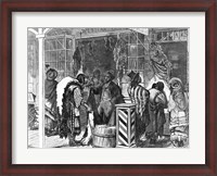 Framed Indians Trading at a Frontier Town