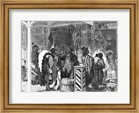 Framed Indians Trading at a Frontier Town