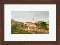 Framed Peasants Collecting Sugar Cane