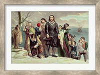 Framed Landing of the Pilgrims at Plymouth, Massachusetts, December 22nd 1620