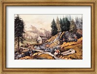 Framed Gold Mining in California