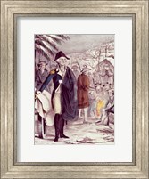 Framed George Washington at Valley Forge