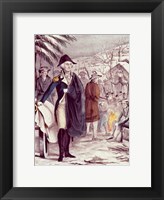 Framed George Washington at Valley Forge
