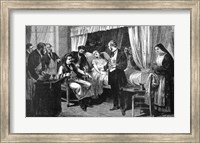 Framed Performing the Operation of the Transfusion of Blood at the Hospital of Pity
