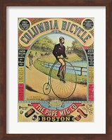 Framed Advertisement for the Columbia Bicycle