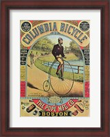 Framed Advertisement for the Columbia Bicycle