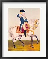 Framed General Washington on a White Charger