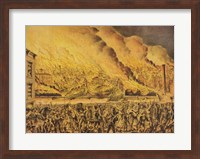 Framed View of the Great Fire of Chicago, 9th October 1871