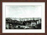 Framed Boston Harbour, 1854