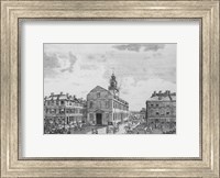 Framed South West View of The Old State House, Boston, 1881