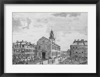 Framed South West View of The Old State House, Boston, 1881