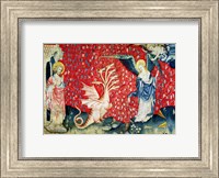Framed Woman Receiving Wings to Flee the Dragon