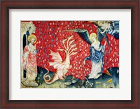 Framed Woman Receiving Wings to Flee the Dragon