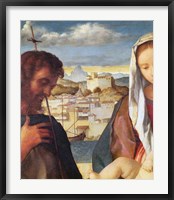 Framed Madonna and Child with St.John the Baptist and a Saint