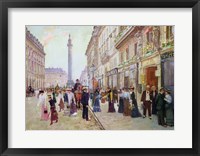 Workers leaving the Maison Paquin Framed Print