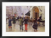 Framed Boulevard des Capucines and the Vaudeville Theatre, 1889