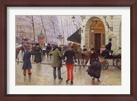 Framed Boulevard des Capucines and the Vaudeville Theatre, 1889