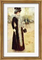 Framed Parisian Woman in the Bois de Boulogne