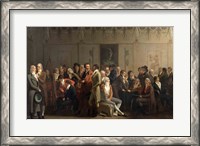 Framed Reunion of Artists in the Studio of Isabey, 1798