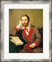 Framed Portrait of a Man, presumed to be Charles Gounod