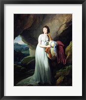 Framed Portrait of a Woman in a Cave