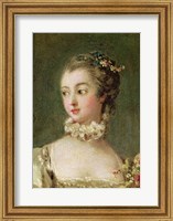Framed Madame de Pompadour - detail