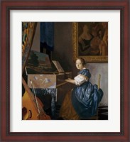 Framed Young Lady Seated at a Virginal