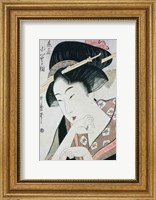 Framed Bust portrait of the heroine Kioto of the Itoya