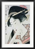 Framed Bust portrait of the heroine Kioto of the Itoya