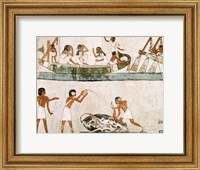 Framed Sacrifice and purification of a bull, and a sailing ritual, from the Tomb of Menna