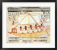 Framed Boatmen on the Nile, from the Tomb of Sennefer