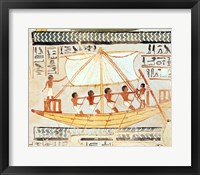 Framed Boatmen on the Nile, from the Tomb of Sennefer