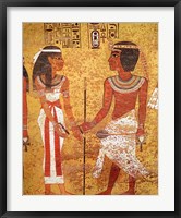 Framed Tutankhamun and his wife, Ankhesenamun