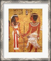 Framed Tutankhamun and his wife, Ankhesenamun