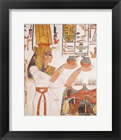 Framed Nefertari Making an Offering, from the Tomb of Nefertari