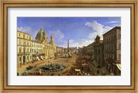 Framed View of the Piazza Navona, Rome