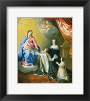 Framed Virgin Mary gives the Crown and Sceptre to Louis XIV, 1643